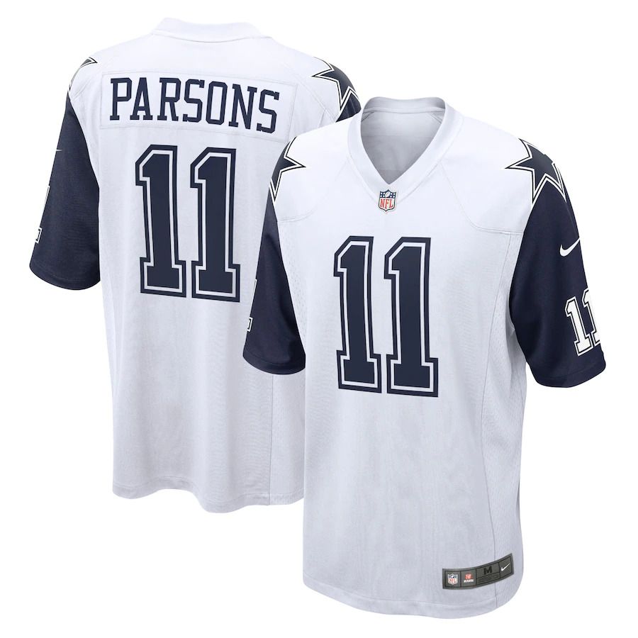 Men Dallas Cowboys #11 Micah Parsons Nike White Alternate Game NFL Jersey->dallas cowboys->NFL Jersey